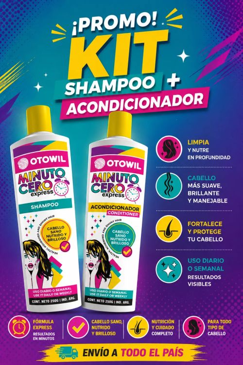 KIT Minuto Cero: Shampoo + Acondicionador x 250 c/u