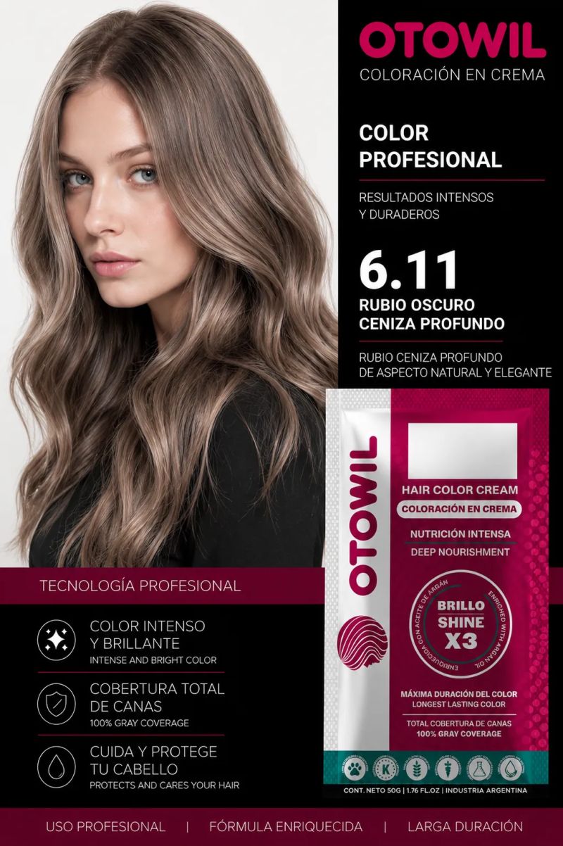 Crema Colorante Capilar con Aceite de Argan