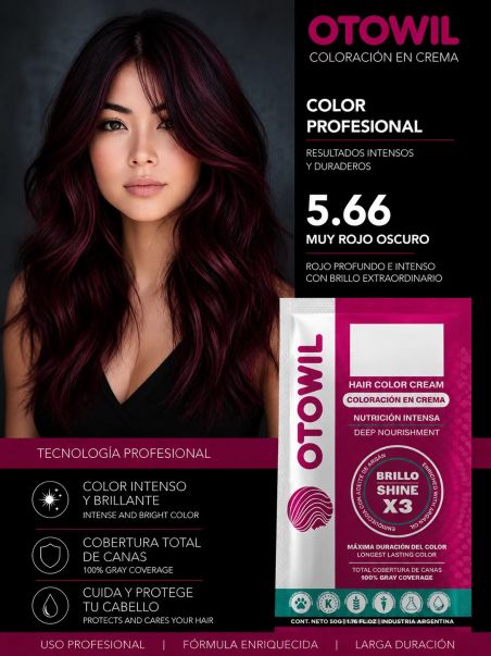 Crema Colorante Capilar con Aceite de Argan