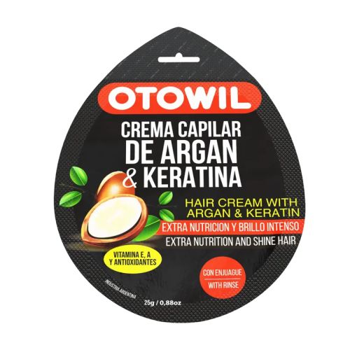 Crema Capilar de Argan & Keratina | Sobre x 25grs